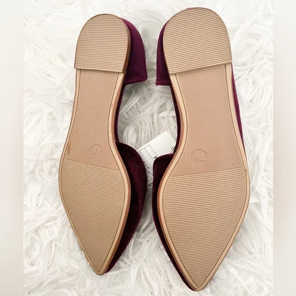 NWT Burgundy Flats - Picture 4 of 5